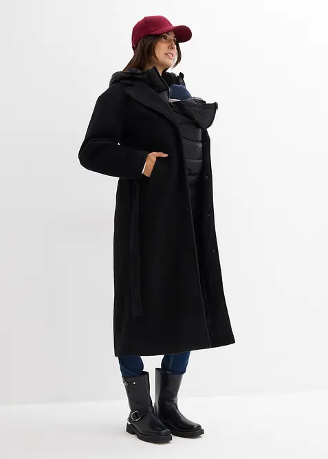Cappotto pr&eacute;maman 6 in 1 con inserto babywearing e gilet staccabile, bonprix