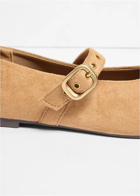 Ballerine con cinturino e fibbia a occhiello, bonprix