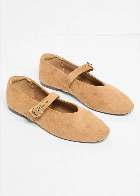 Ballerine con cinturino e fibbia a occhiello, bonprix