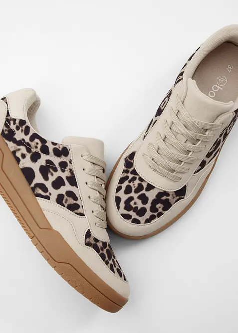 Sneaker con dettagli animalier, bonprix