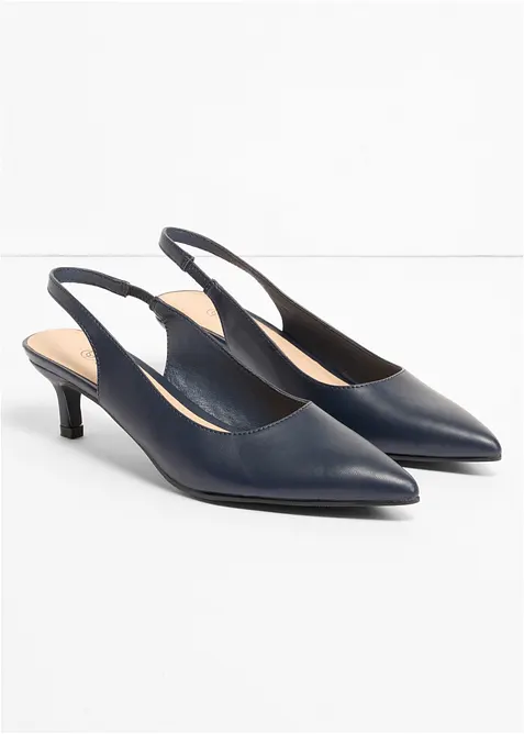 D&eacute;collet&eacute; slingback con tacco sottile, bonprix