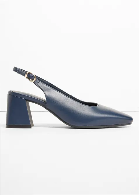 D&eacute;collet&eacute; slingback in pelle, bonprix