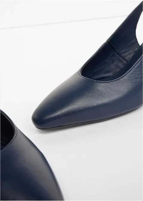 D&eacute;collet&eacute; slingback in pelle, bonprix