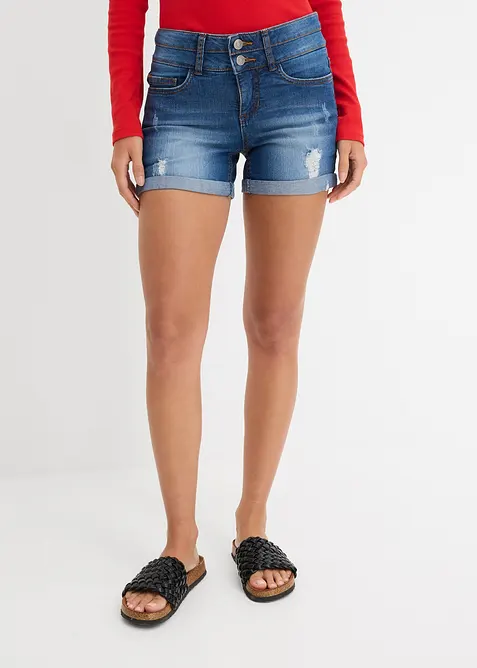 Shorts di jeans, vita media, bonprix