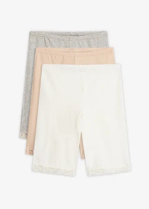 Boxer lunghi da donna con pizzo (pacco da 3), bonprix