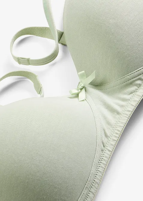 Reggiseno senza ferretto con coppe preformate e cotone biologico (pacco da 3), bonprix