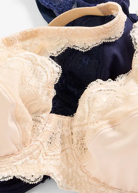 Reggiseno con ferretto e pizzo delicato (pacco da 2), bonprix