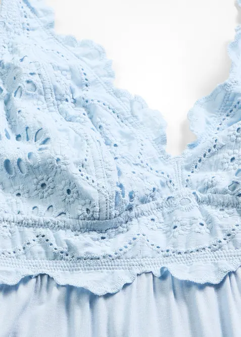 Sottoveste in viscosa con ricami traforati, bonprix