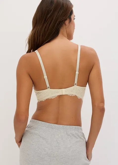 Reggiseno con coppe preformate in materiale lucido, bonprix