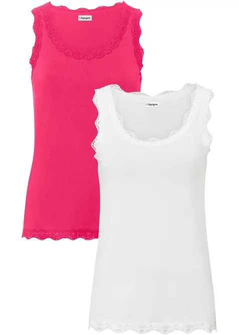 Top in misto viscosa morbido (pacco da 2), bonprix