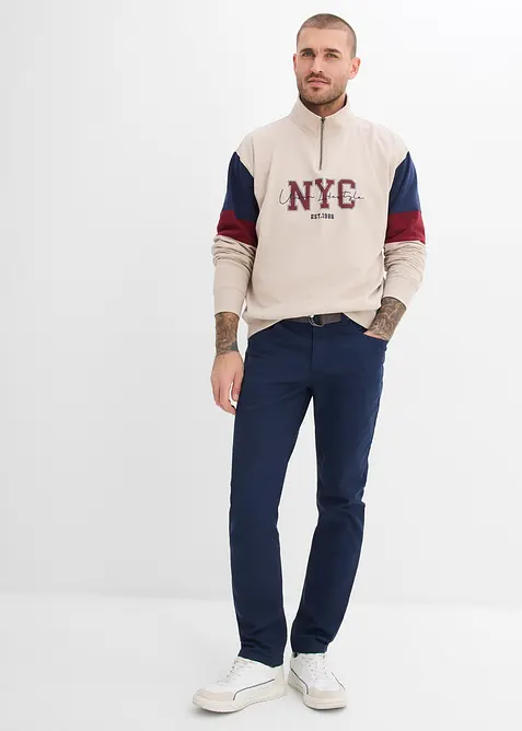 Pantaloni elasticizzati con cintura regular fit, straight, bonprix