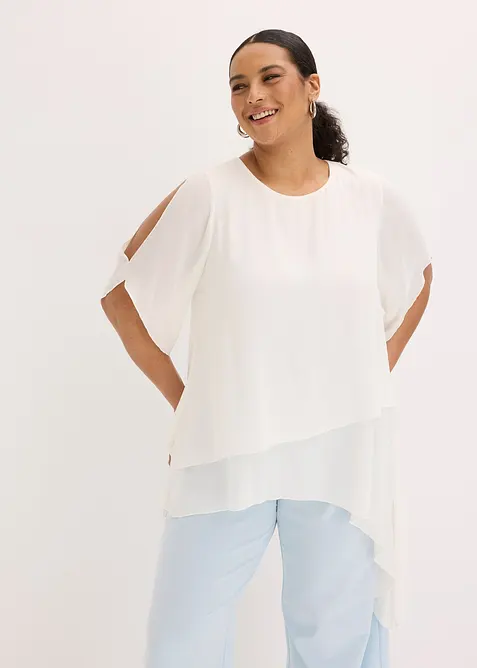 Blusa asimmetrica a pi&ugrave; veli, bonprix