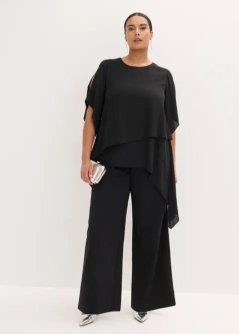 Blusa asimmetrica a pi&ugrave; veli, bonprix