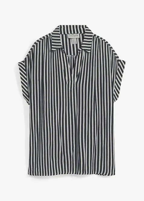 Blusa a maniche corte in viscosa fluente, bonprix