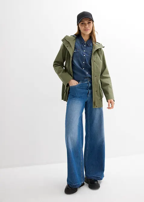 Giacca idrorepellente con fodera a quadri, bonprix