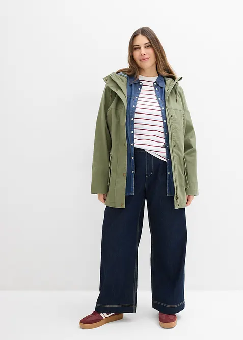 Giacca idrorepellente con fodera a quadri, bonprix