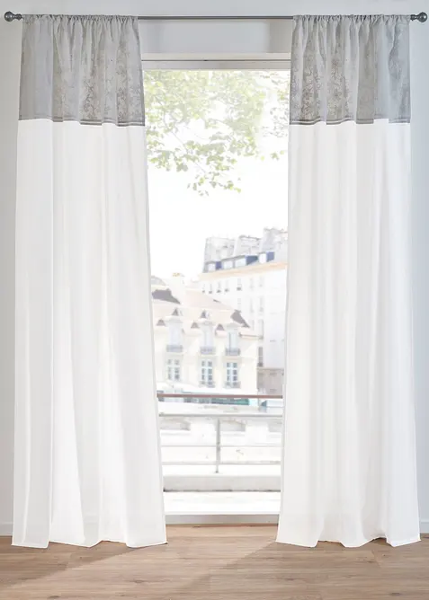 Tenda in cotone biologico ricamata (pacco da 1), bonprix