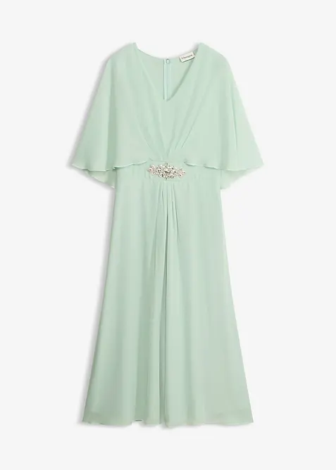 Abito in chiffon con applicazione di strass, bonprix