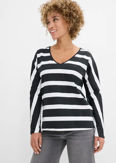 Maglia a maniche lunghe in puro cotone biologico, bonprix