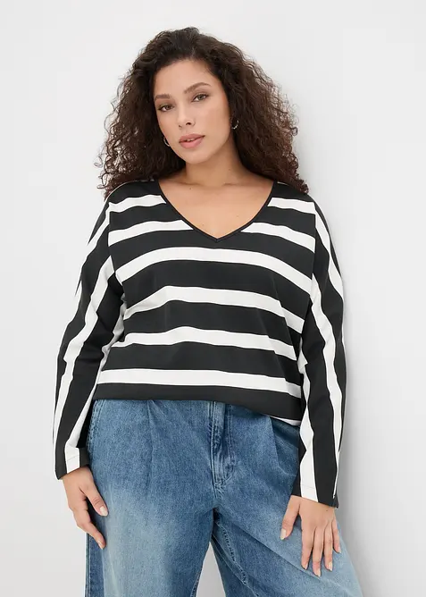 Maglia a maniche lunghe in puro cotone biologico, bonprix