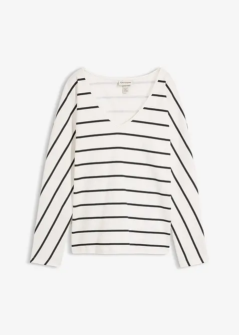 Maglia a maniche lunghe in puro cotone biologico, bonprix