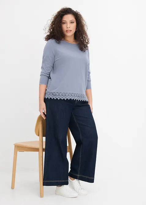 Maglia a maniche lunghe in puro cotone (pacco da 2), bonprix