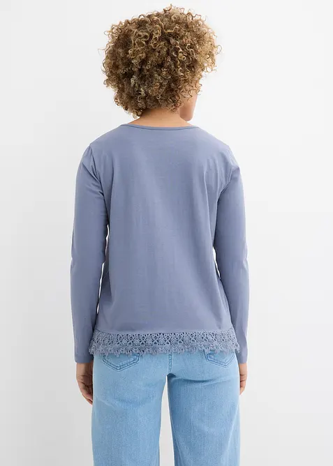 Maglia a maniche lunghe in puro cotone (pacco da 2), bonprix