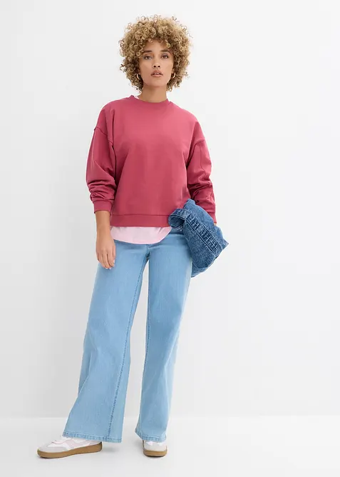 Felpa oversize in puro cotone biologico, bonprix