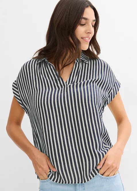 Blusa a maniche corte in viscosa fluente, bonprix