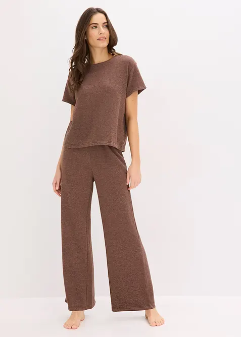 Tuta da casa in tessuto morbido operato, bonprix