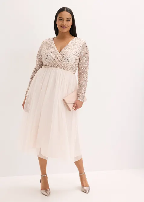 Abito da cocktail con ricami e paillettes, bonprix