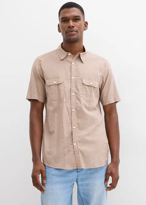 Camicia a maniche corte in puro cotone, bonprix