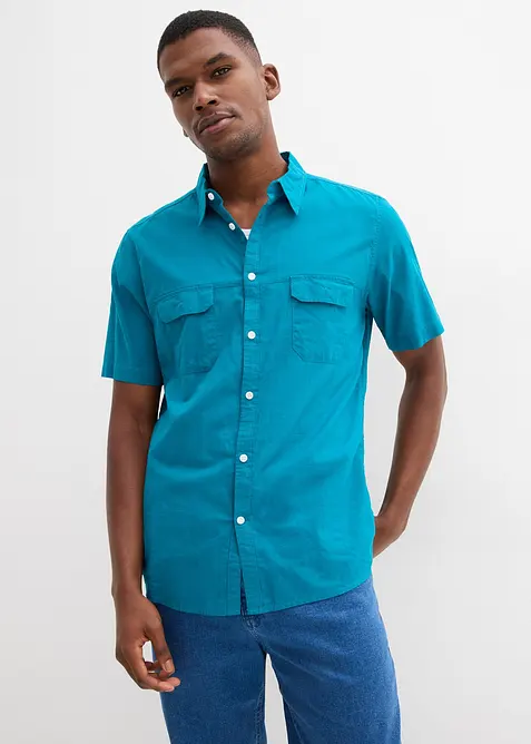 Camicia a maniche corte in puro cotone, bonprix