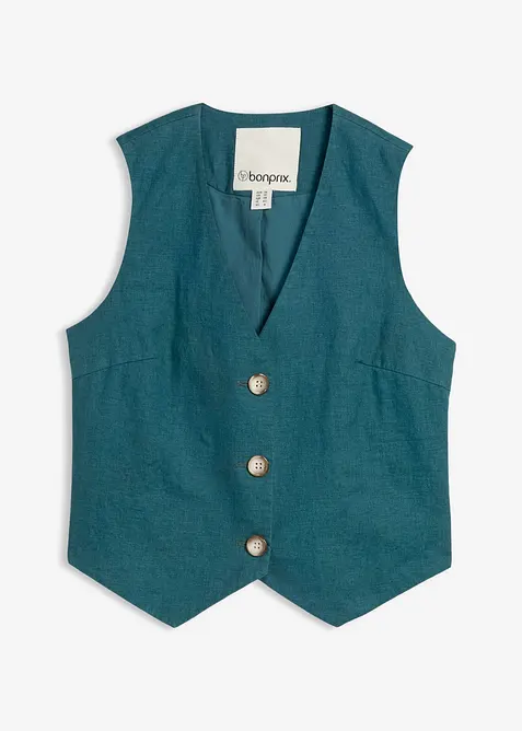 Gilet in puro lino, bonprix