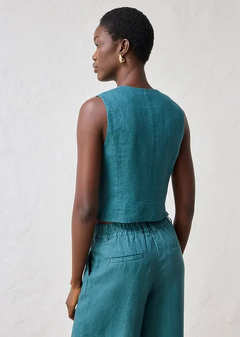 Gilet in puro lino, bonprix