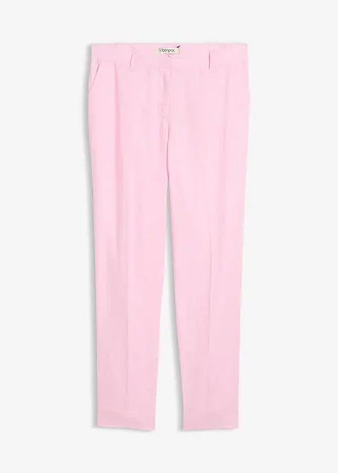 Pantaloni cropped in puro lino, bonprix
