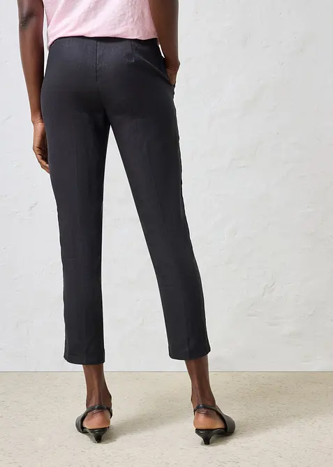 Pantaloni cropped in puro lino, bonprix