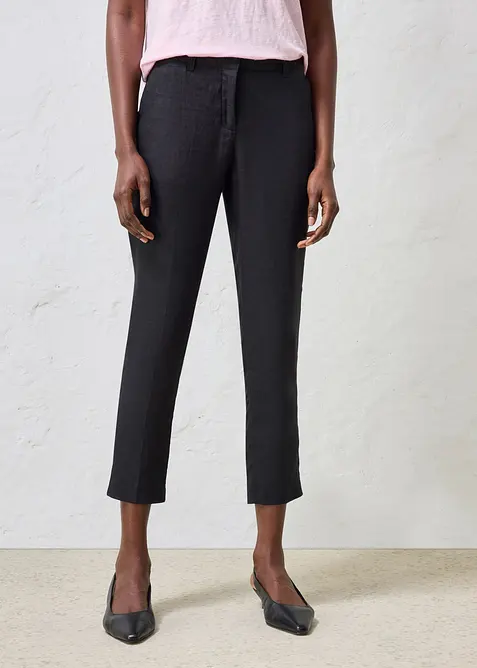 Pantaloni cropped in puro lino, bonprix