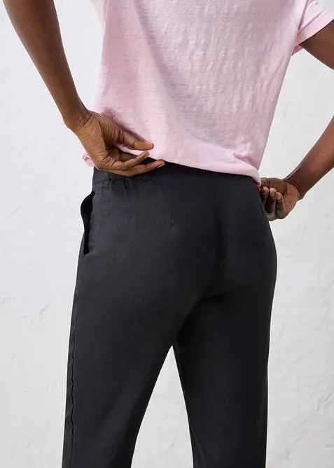 Pantaloni cropped in puro lino, bonprix