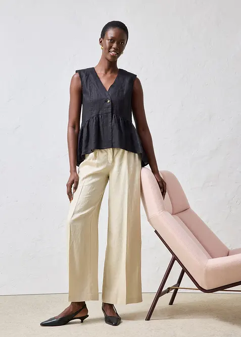 Gilet in puro lino, bonprix