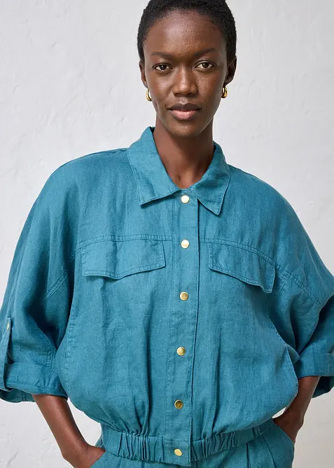 Bomber in puro lino, bonprix