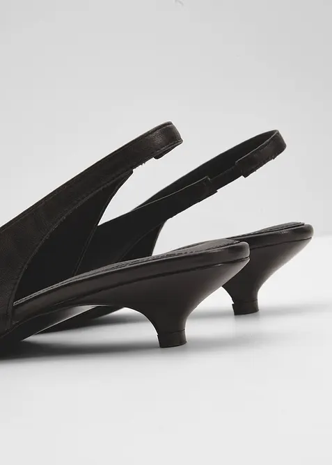 D&eacute;collet&eacute; slingback in pelle, bonprix