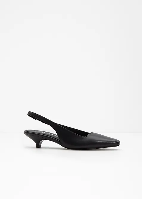 D&eacute;collet&eacute; slingback in pelle, bonprix