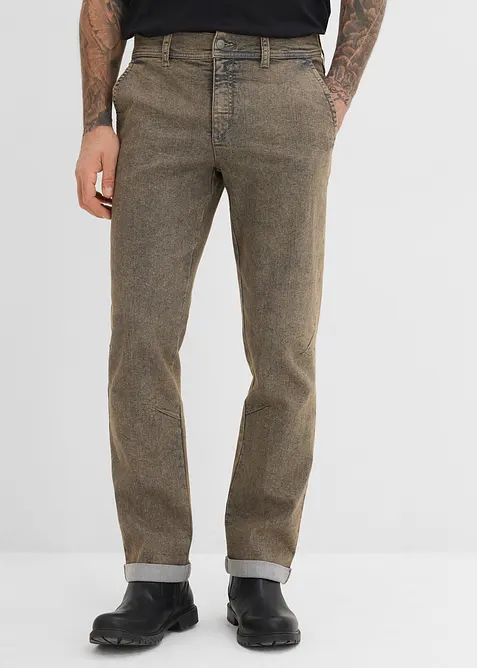 Jeans elasticizzati leggeri comodi in vita, relaxed fit straight, bonprix