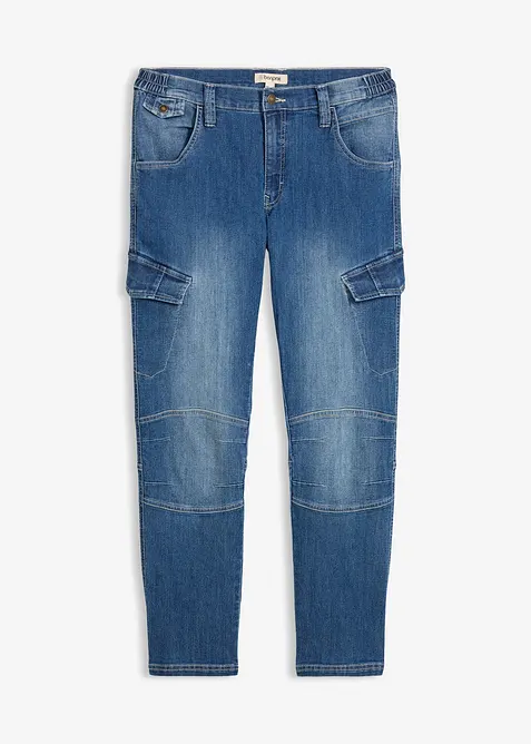 Jeans cargo leggeri comodi in vita, regular fit straight, bonprix