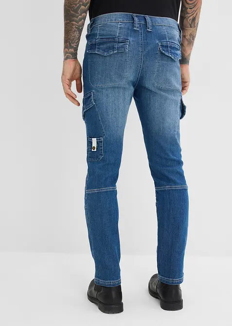 Jeans cargo leggeri comodi in vita, regular fit straight, bonprix