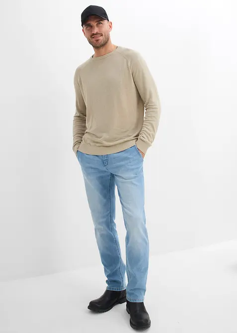 Maglione leggero in filato fine misto lino, bonprix