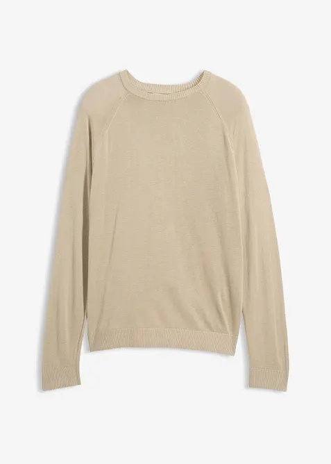 Maglione leggero in filato fine misto lino, bonprix