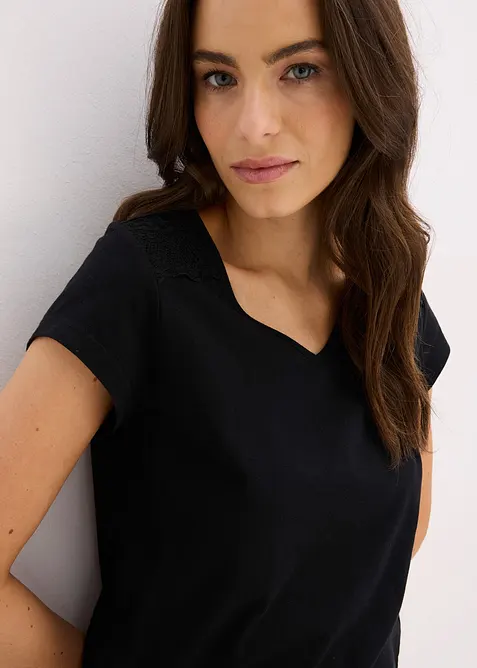 Pigiama con pantaloni culotte corti e larghi, bonprix