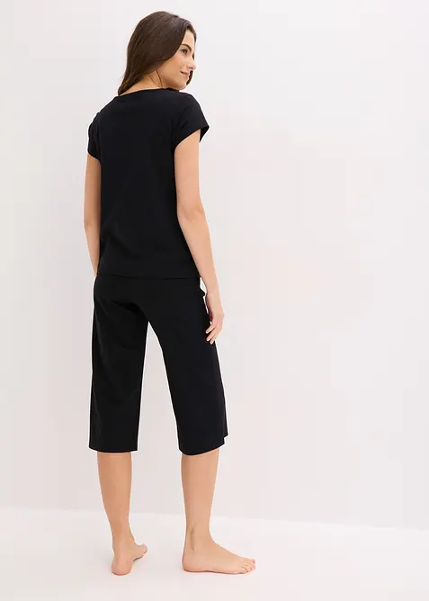 Pigiama con pantaloni culotte corti e larghi, bonprix